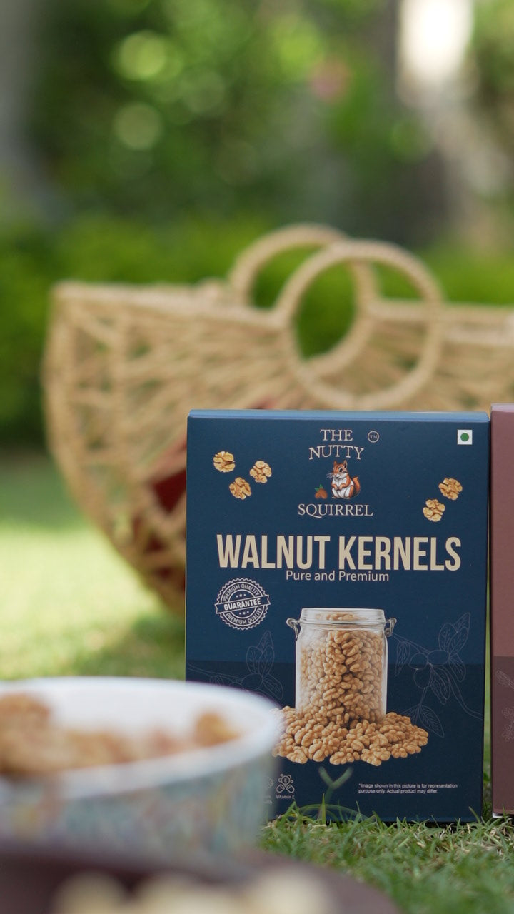 The Nutty Squirrel Walnut Kernels, Pure and Premium, Rich in Omega-3, Magnesium, and Protein, 250g