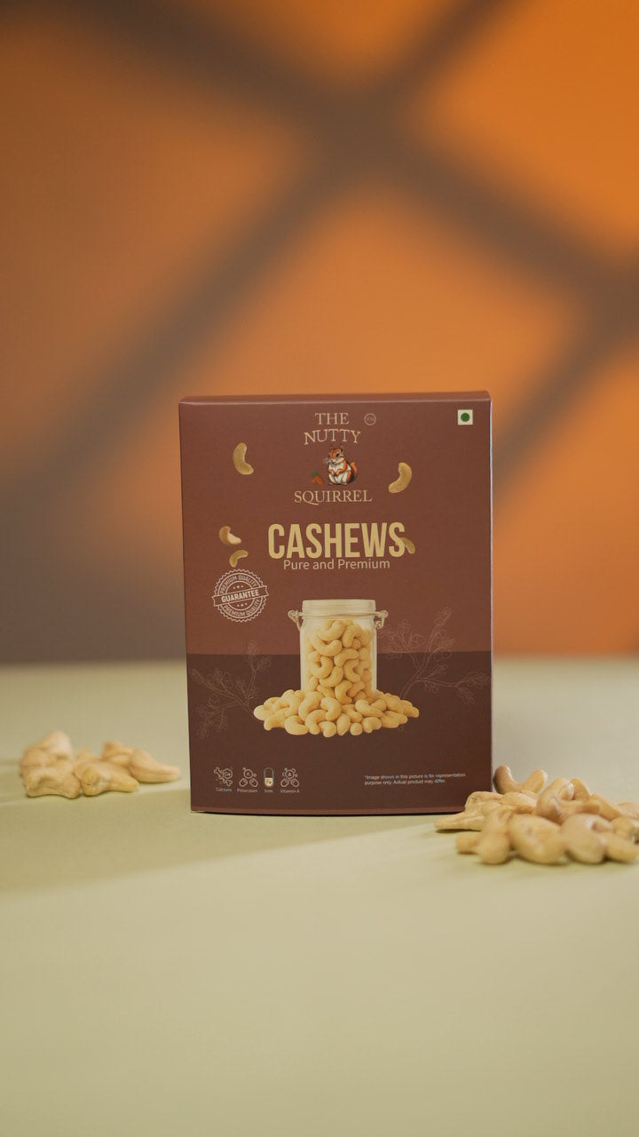 The Nutty Squirrel Cashews, Pure and Premium, Protein Rich, 250g