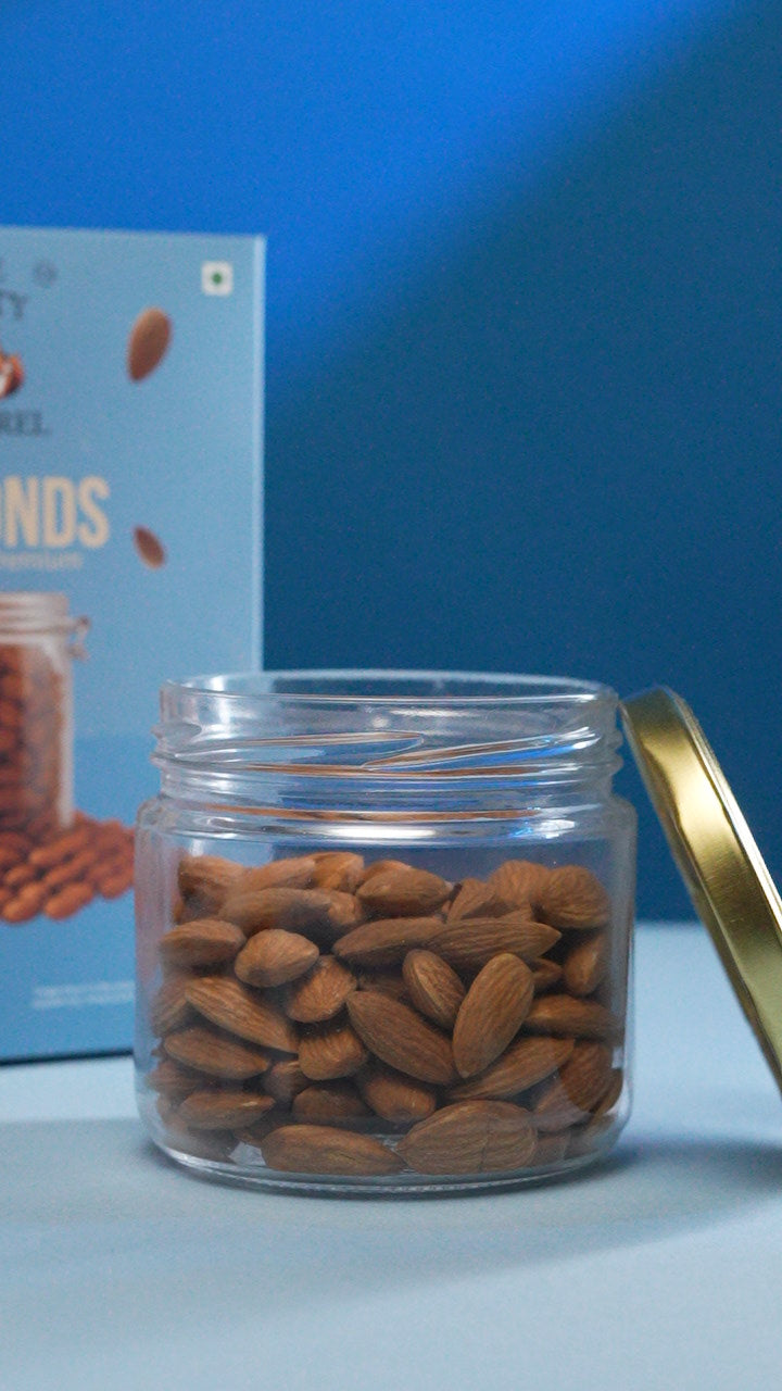 The Nutty Squirrel Almonds Pure and Premium, Protein Rich, Calcium, Iron, Vitamin E, 250g