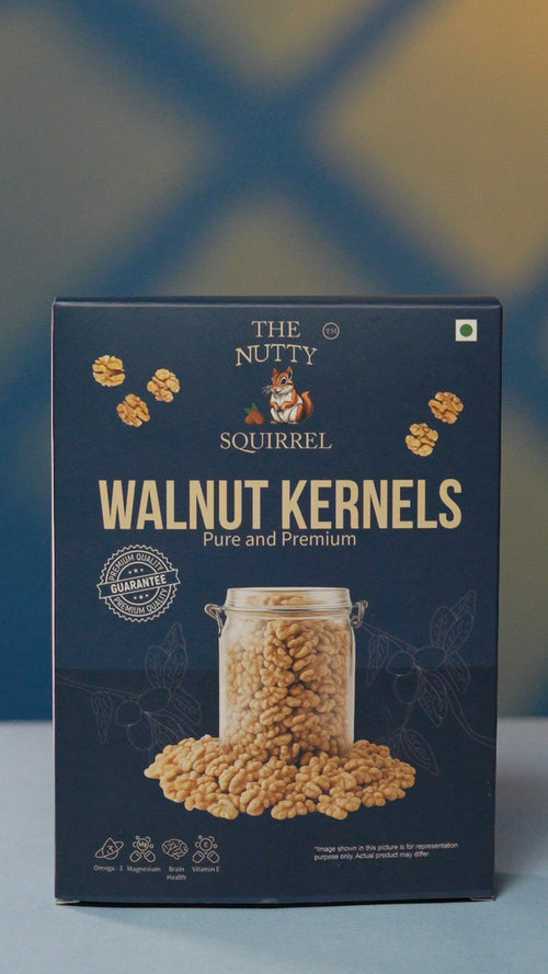 The Nutty Squirrel Walnut Kernels, Pure and Premium, Rich in Omega-3, Magnesium, and Protein, 250g