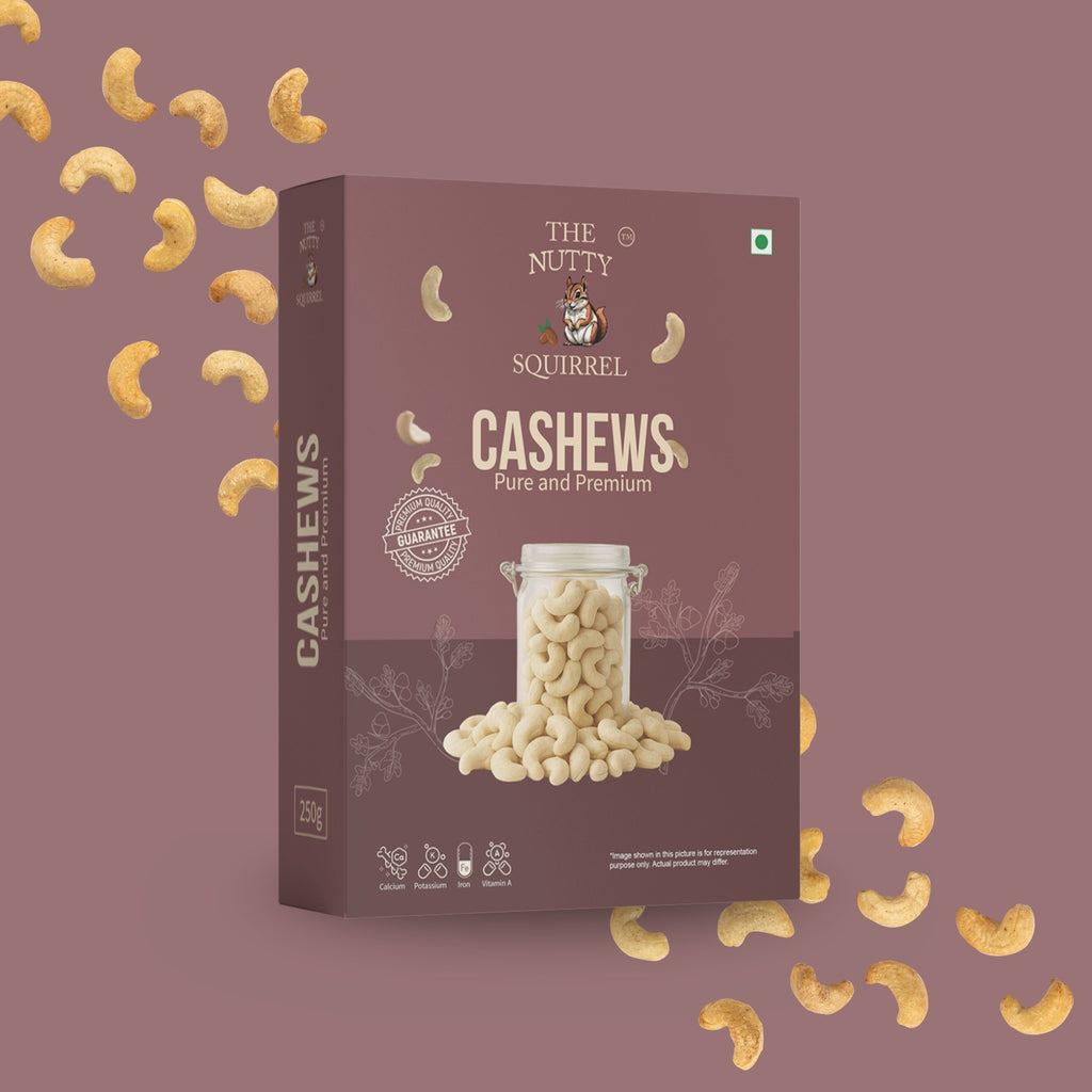 The Nutty Squirrel Cashews, Pure and Premium, Protein Rich, 250g