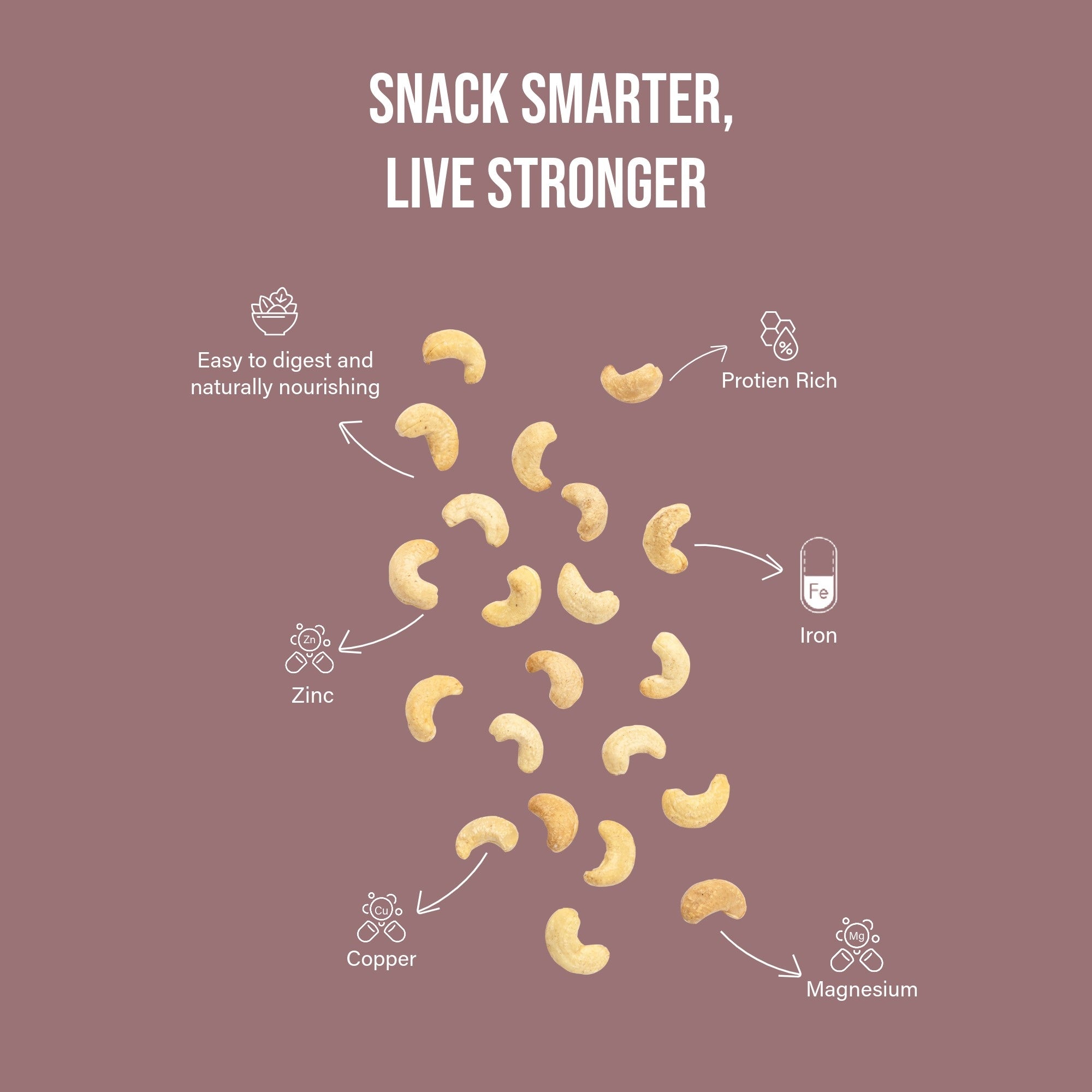 The Nutty Squirrel Cashews, Pure and Premium, Protein Rich, 250g